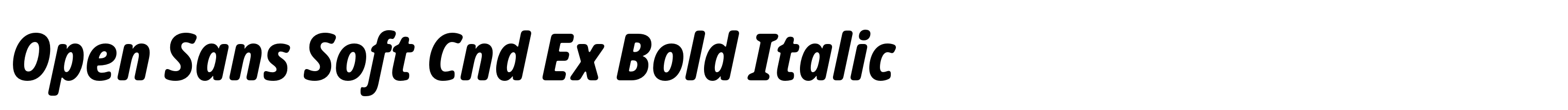 Open Sans Soft Cnd Ex Bold Italic